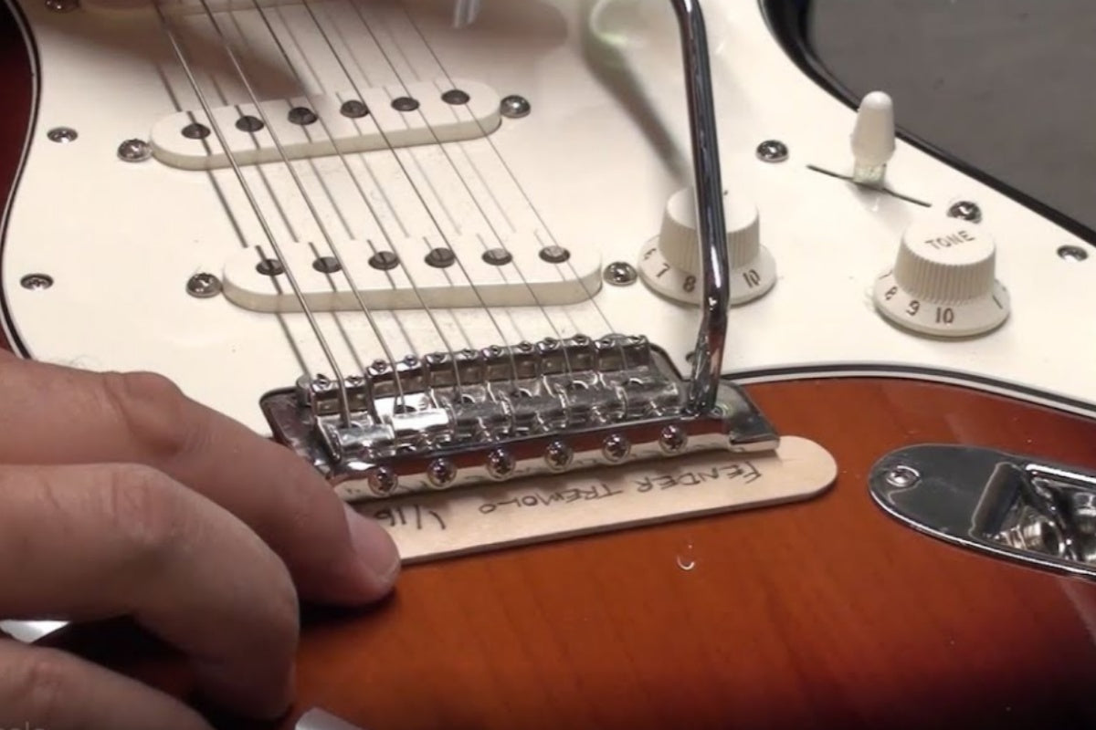Strat tremolo bridge adjustment