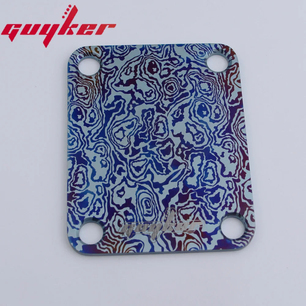 Guyker Titanium Alloy Damascus Neck Plate For Electric Guitar