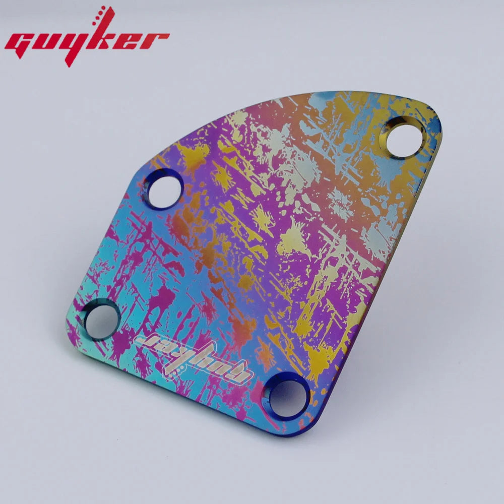 1 PCS Titanium Alloy Street Style Electric Guitar Neck Back Mounting Plate Guitar Parts