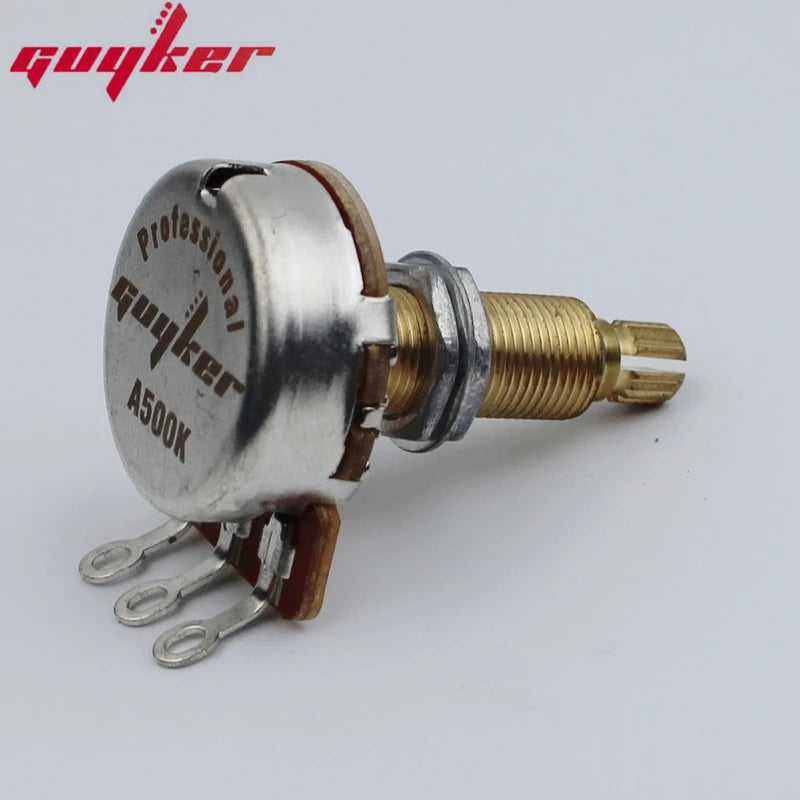 GUYKER A500K Brass Long Shaft Potentiometer For LP Guitar
