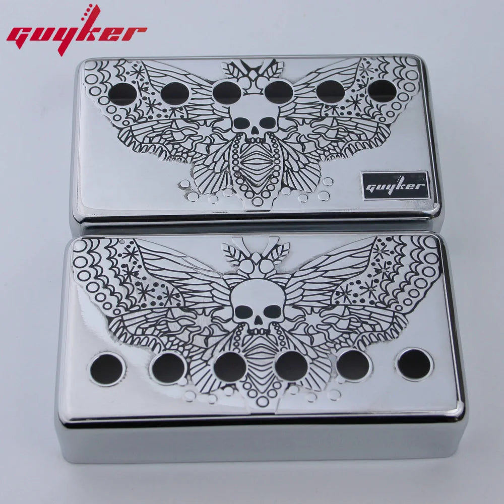 PC007 Cupronickel Skeleton-Butterfly Wings Humbucker Guitar Pickup Covers Set 50/52MM