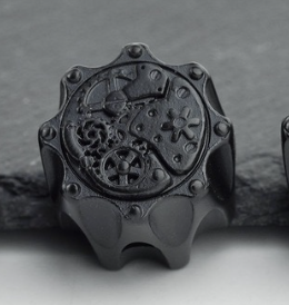 Guyker CKB036 Control de Botón de Aleación de Zinc Personalizado con Diseño de Engranaje Acabado Mate Eje de 6.3MM Compatible con Guitarra Eléctrica y Bajo