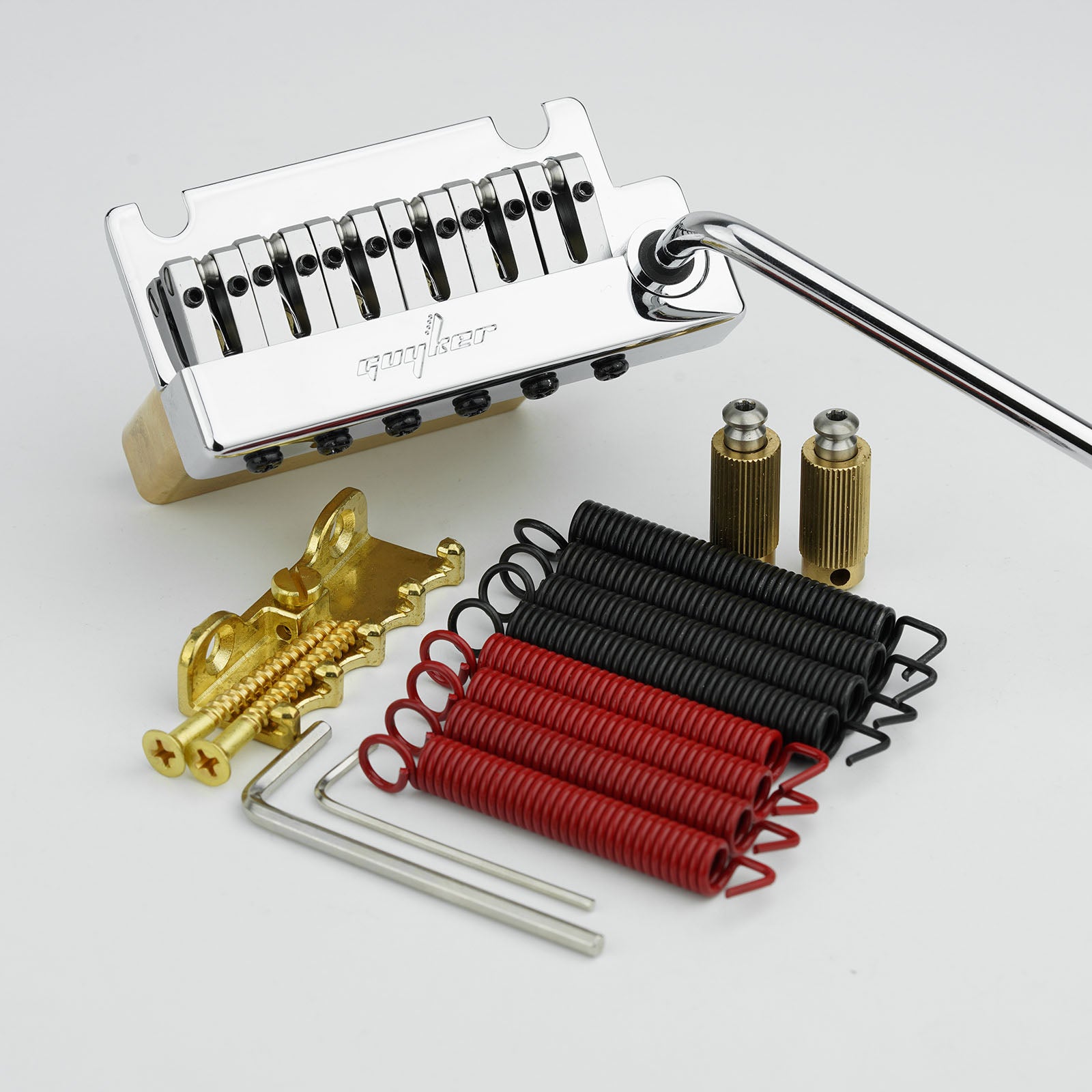 2-Point Tremolo Bridge with Brass Saddle & Block For FD Strat Guyker