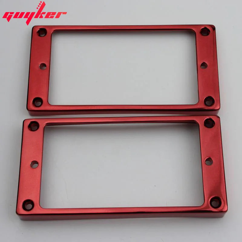 1 Set Rainbow/Red Humbucker Pickup Frames neck and bridge Pickup Mounting Ring Curved Tapered For LP Electric Guitar