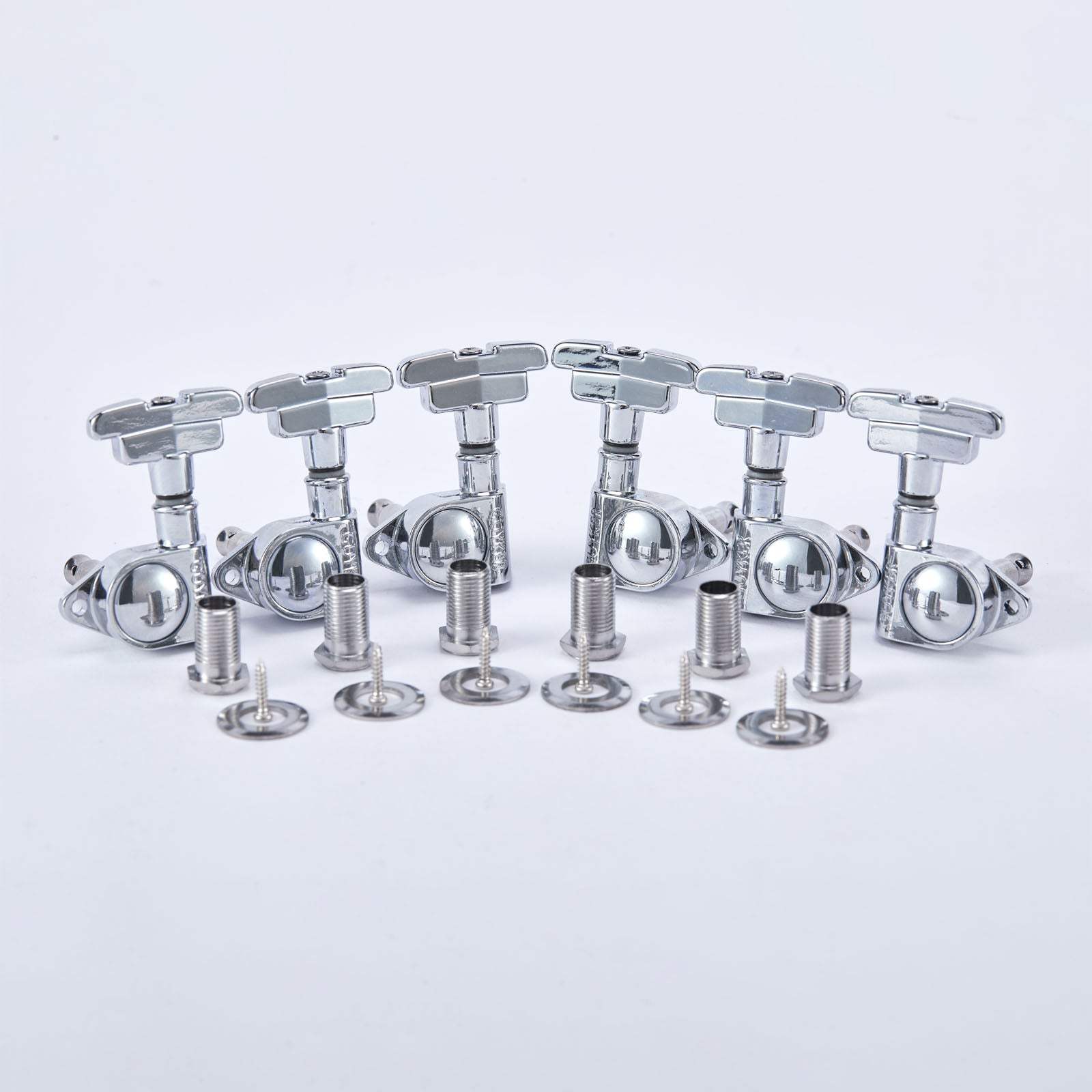 3R+3L Guitar Tuning Pegs 1:21 Gear Ratio Non-Locking Guyker