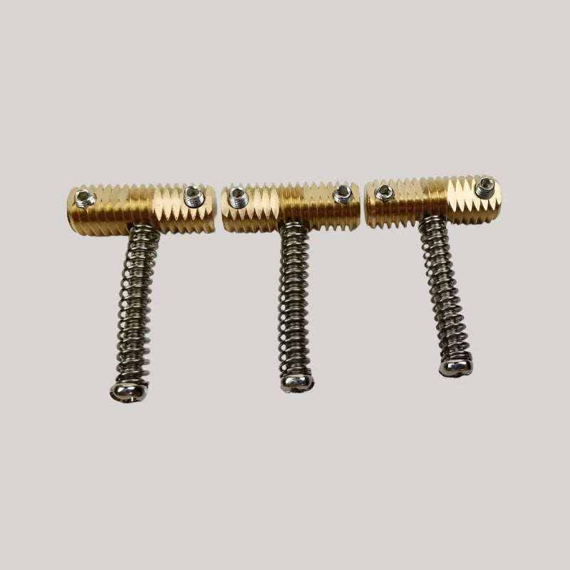 3 PCs 10.8mm Brass Thread Brass Saddles Set with Wrench for Tele TL Guyker