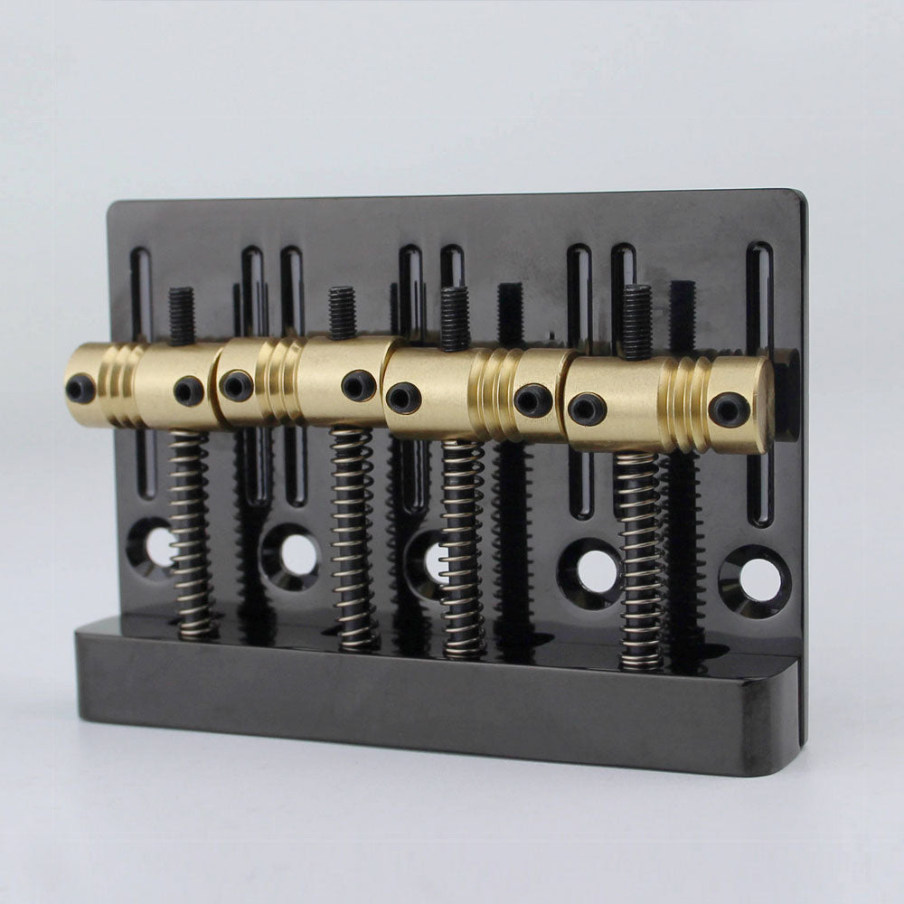 4-String Bass Bridge High Mass with Brass Saddles 19mm Spacing Guyker