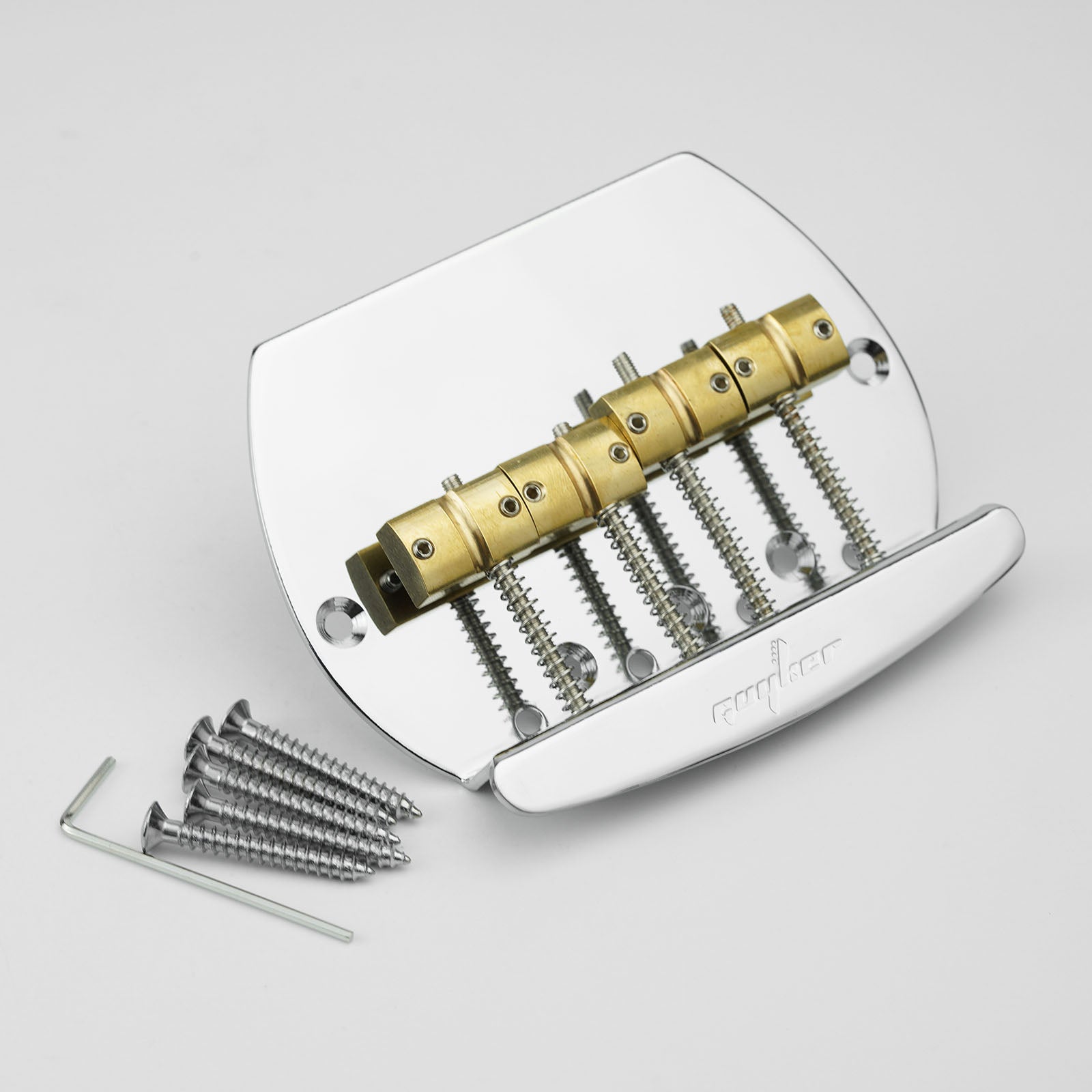 4-String Bass Bridge with Brass Saddles | Guyker