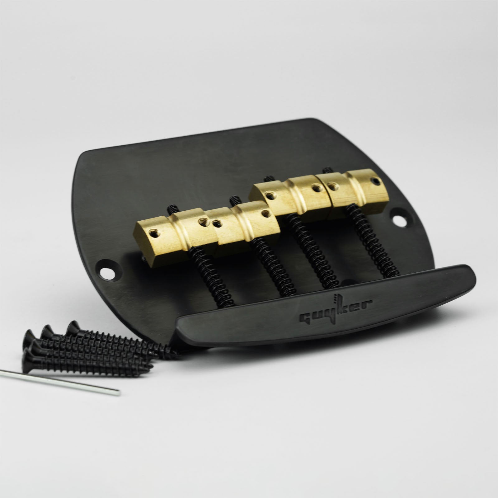4-String Bass Bridge with Brass Saddles | Guyker