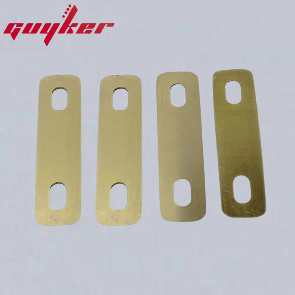 4Pcs Connection Guitar Neck Plate Guitar Neck Shim Heightening Gasket  Bass Instrument Accessories Tool Brass