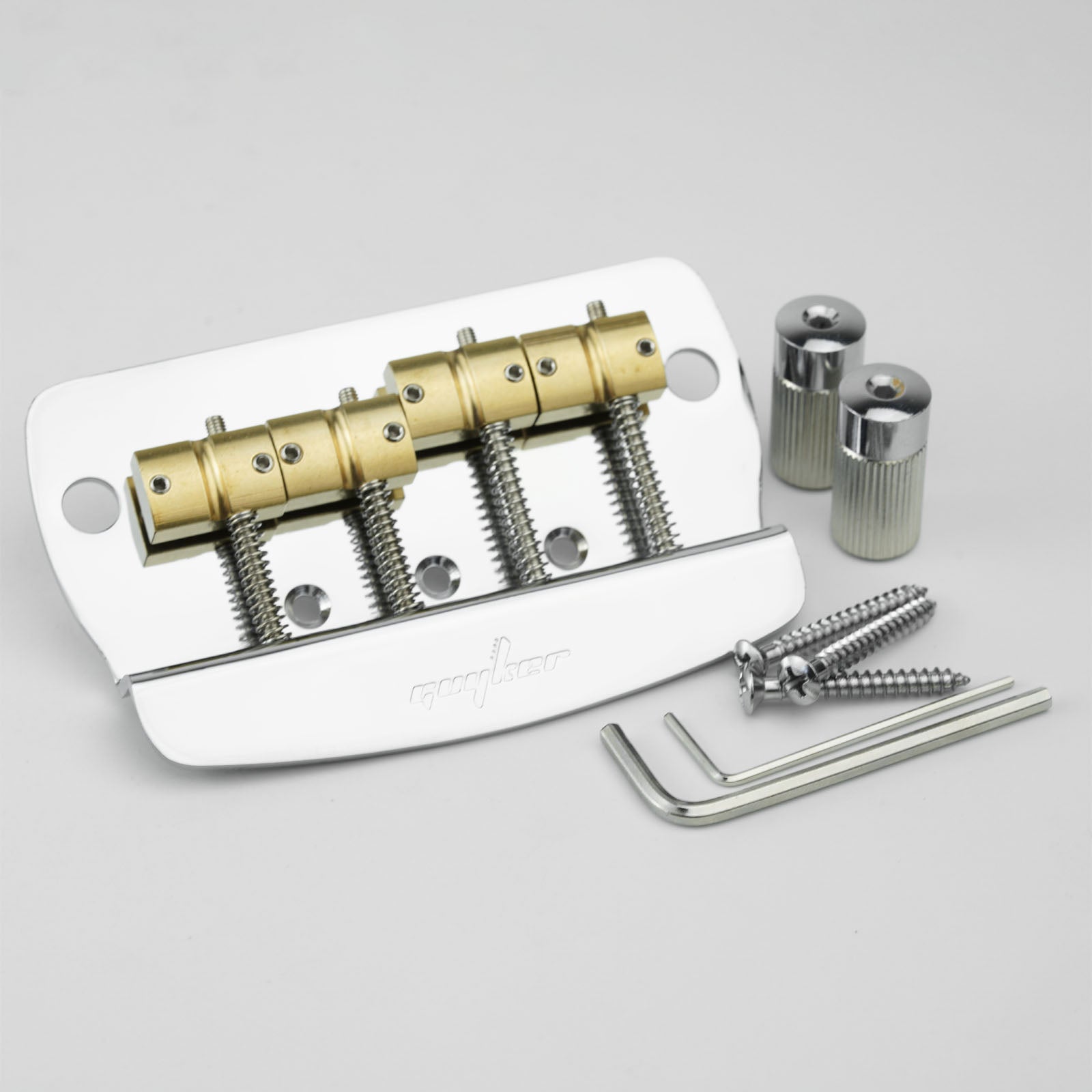 4 String Bass Bridge Brass Saddles | Guyker