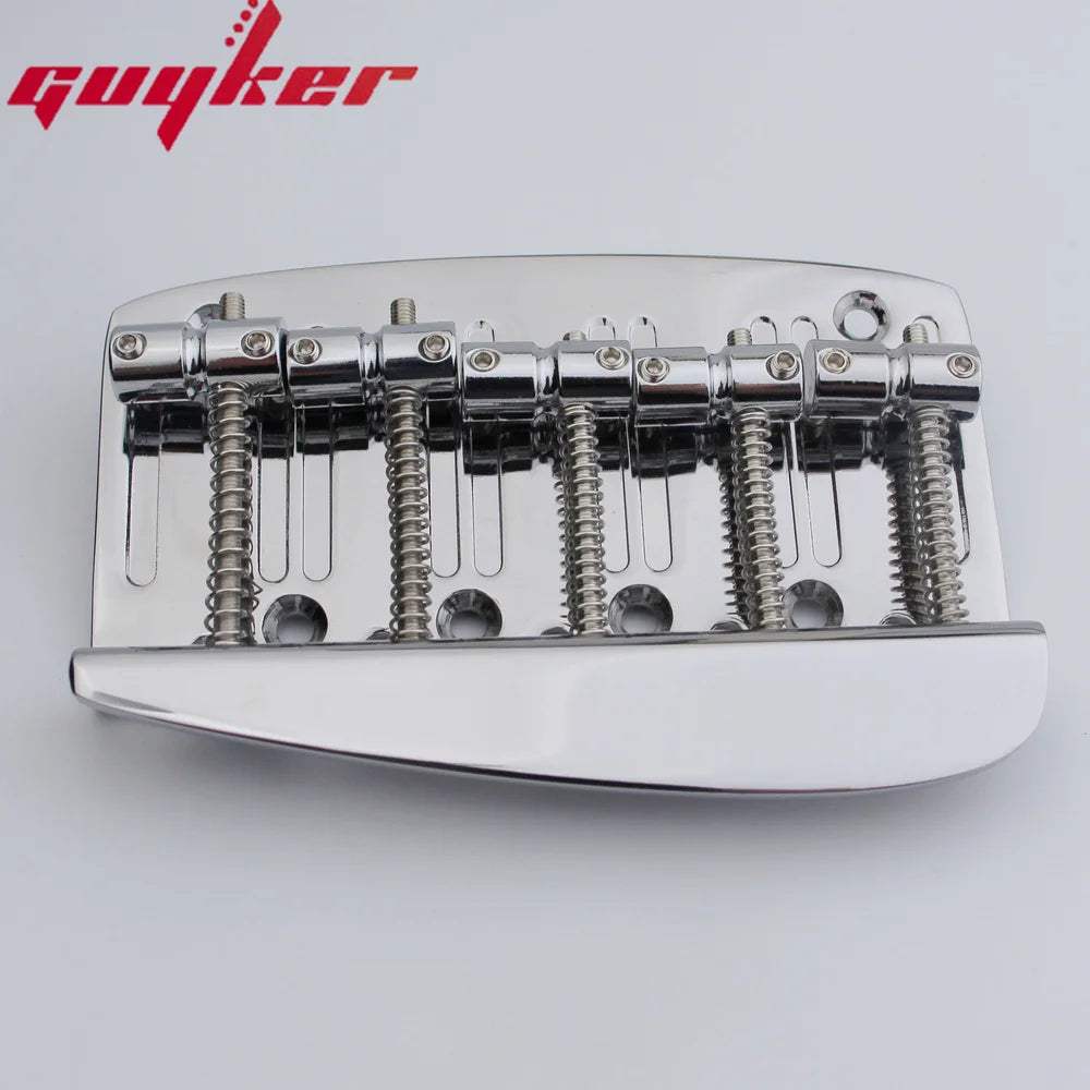 5 String Bass Bridge – Hard Tail with Brass Base | Guyker