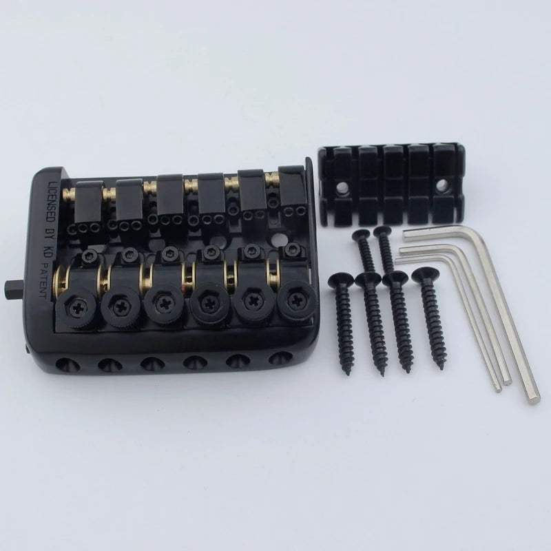 6-String Headless Guitar Bridge Worm Gear Fine Tuning, 10.5mm Spacing | Guyker