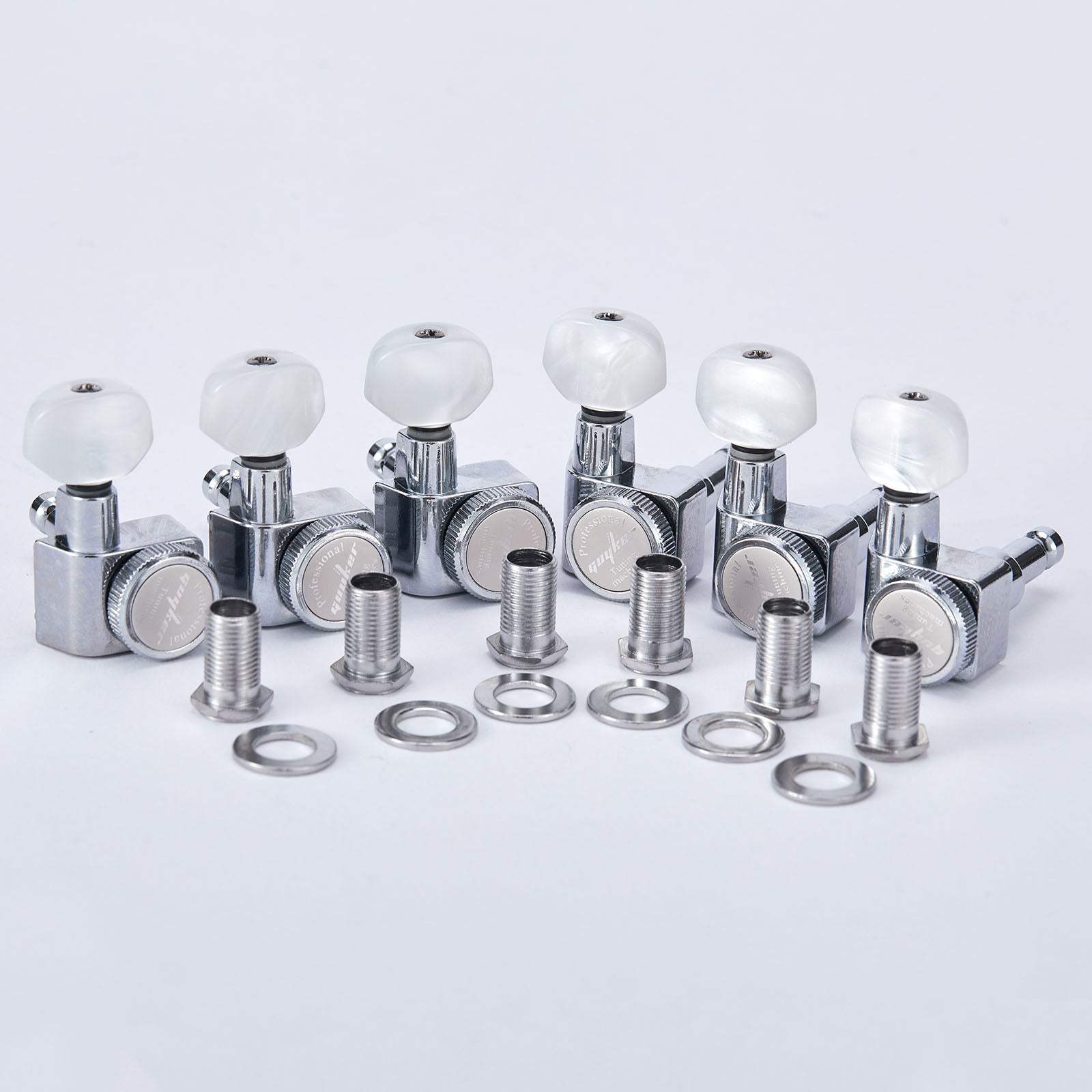 6R Inline Guitar Locking Tuners No Screw Design 1:18 Gear Guyker