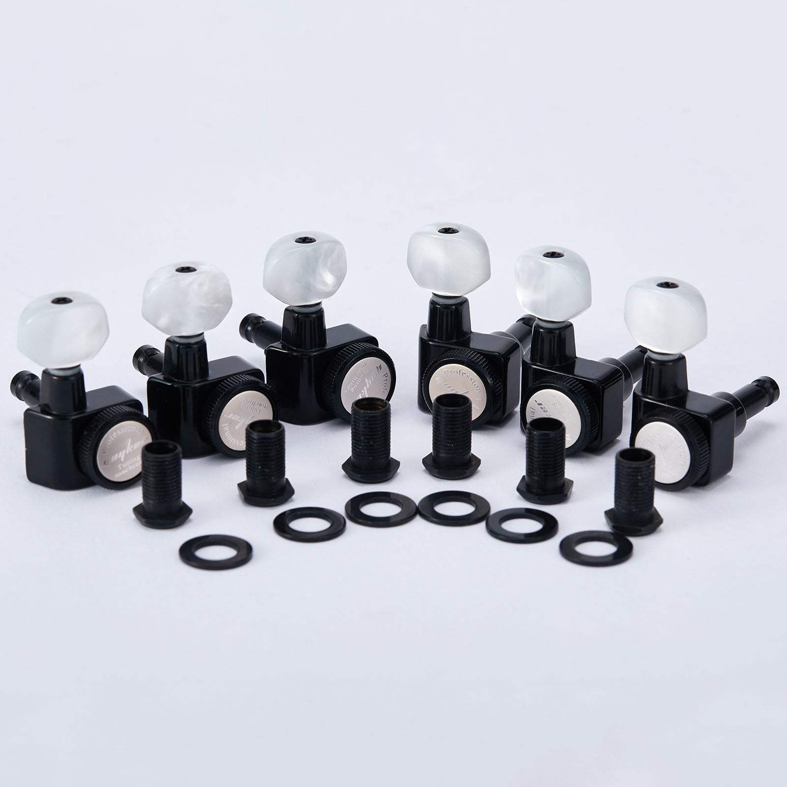 6R Inline Guitar Locking Tuners No Screw Design 1:18 Gear Guyker