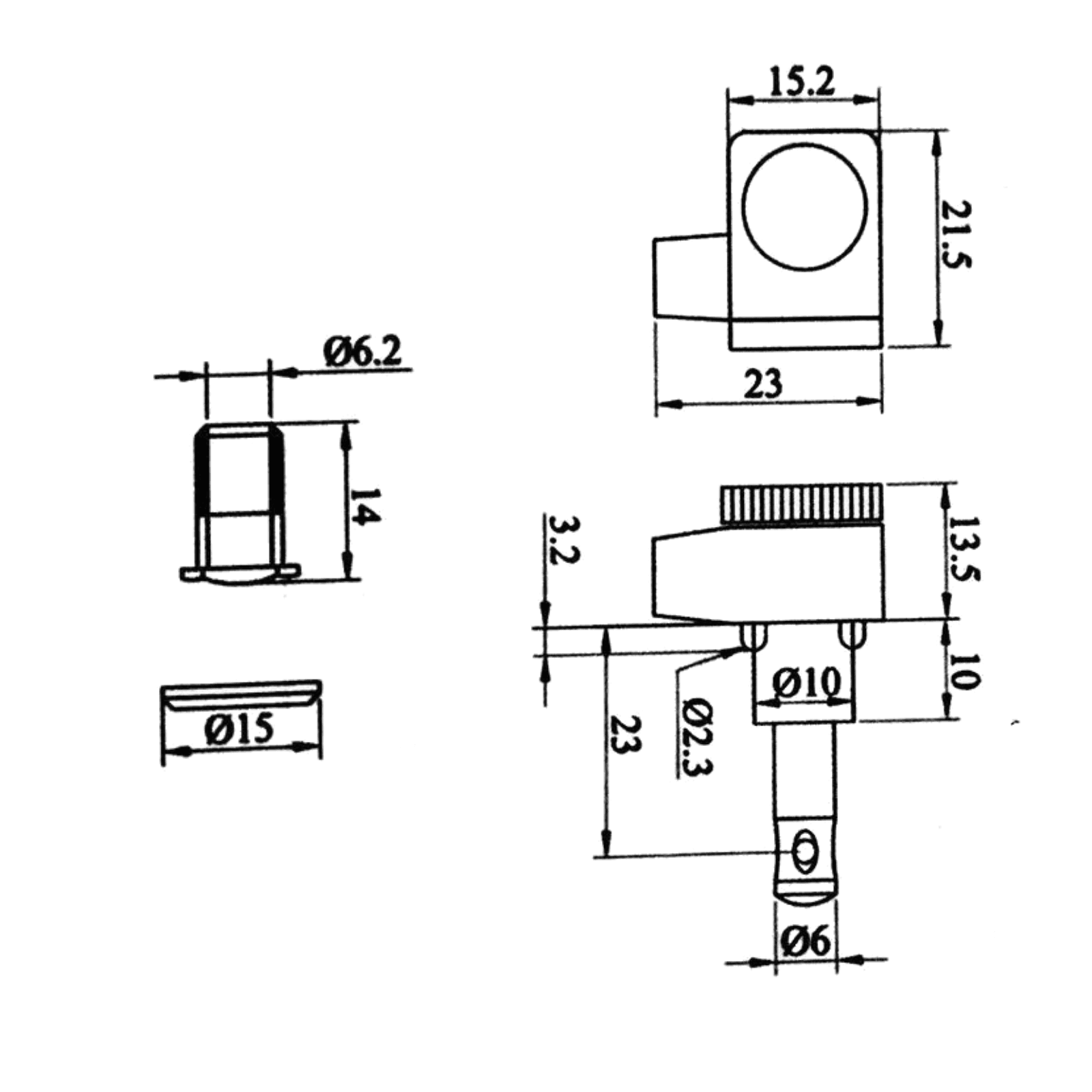 6R Inline Guitar Locking Tuners No Screw Design 1:18 Gear Guyker