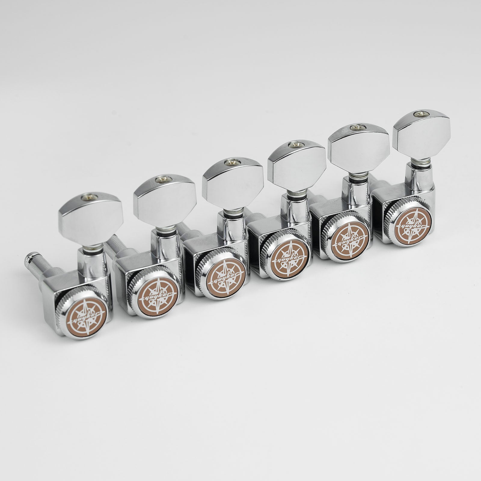 6R Inline Guitar Locking Tuners No Screw Design 1:18 Gear Guyker