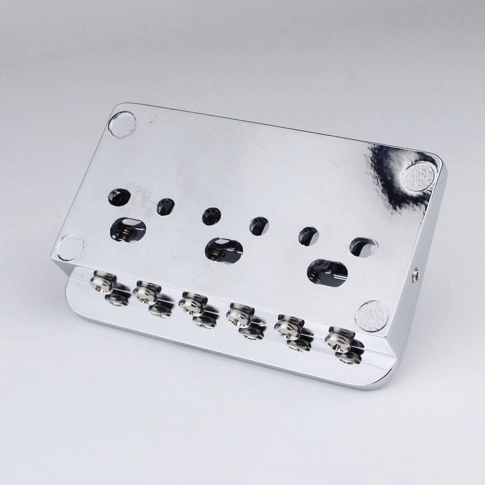 6 String Adjustable Guitar Bridge – 10.5mm Spacing, Copper Saddles & Zinc Block | Guyker