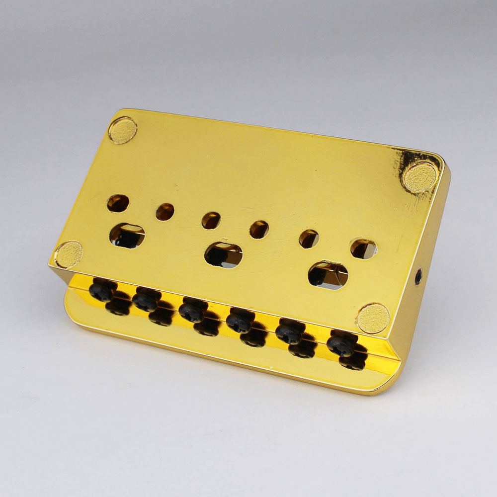 6 String Adjustable Guitar Bridge – 10.5mm Spacing, Copper Saddles & Zinc Block | Guyker