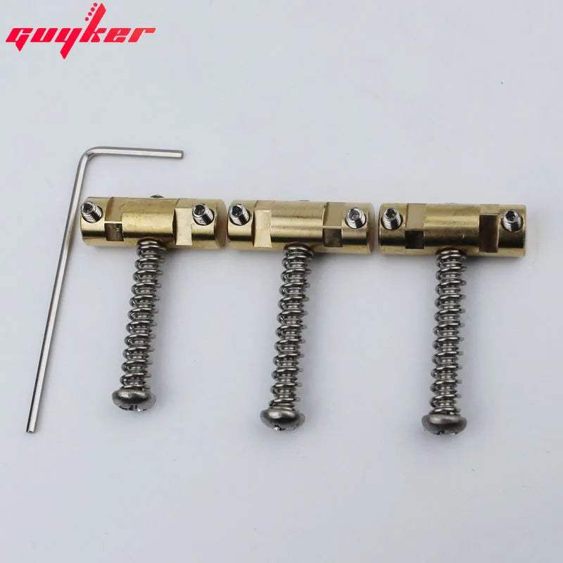 A Set Guitar Bridge Saddles (3 PCS) FD vintage 52 62 Brass Compensated Saddles for TL Replacement Part