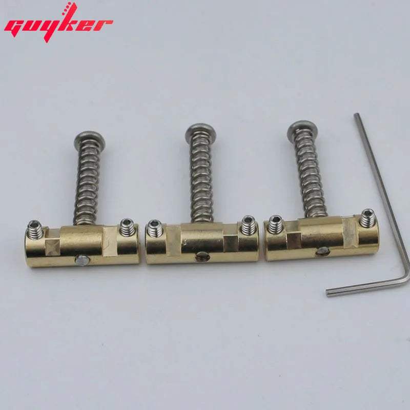 Un Conjunto de Montajes de Puente de Guitarra (3 PCS) fend vintage 52 62 Montajes Compensados de Latón para Reemplazo de TL