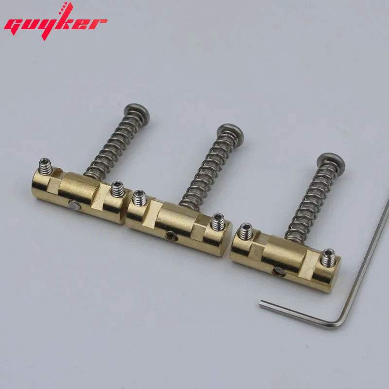 A Set Guitar Bridge Saddles (3 PCS) FD vintage 52 62 Brass Compensated Saddles for TL Replacement Part