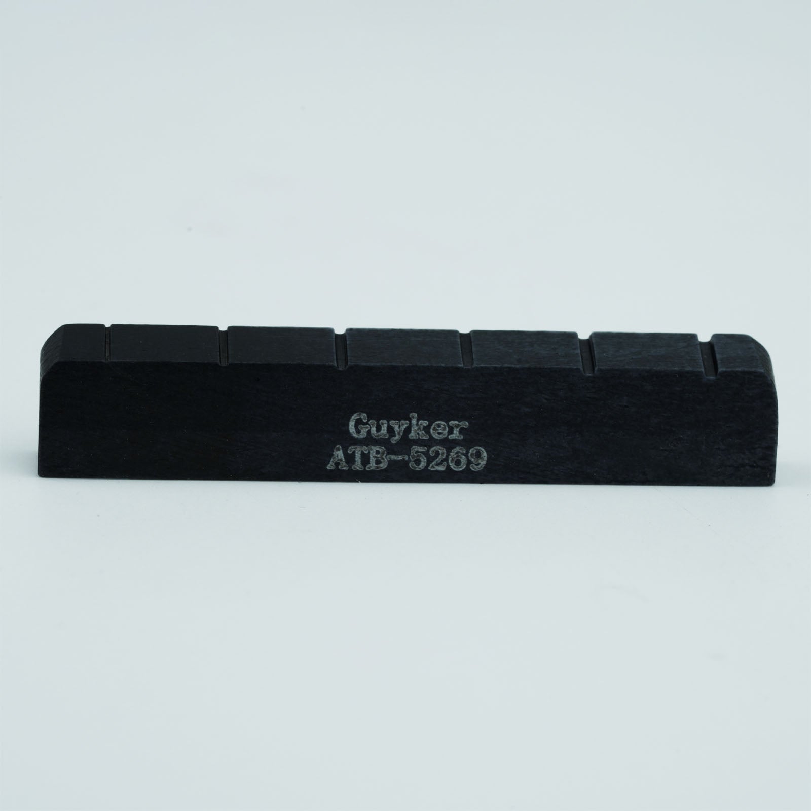 Guyker Bone Nut or Saddle Black Flat for Acoustic Guitar