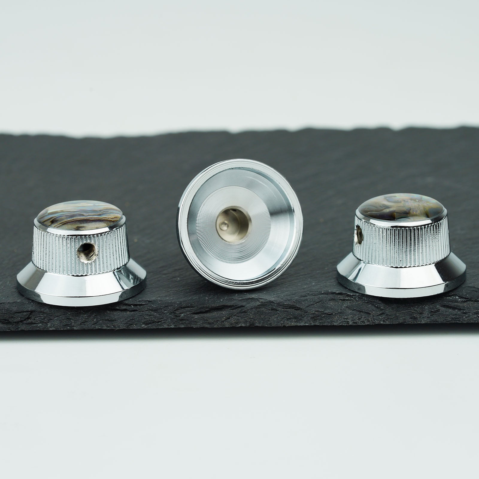 Abalone Shell Metal Control Knobs Dia. 6.3mm for Electric Guitar & Bass | Guyker