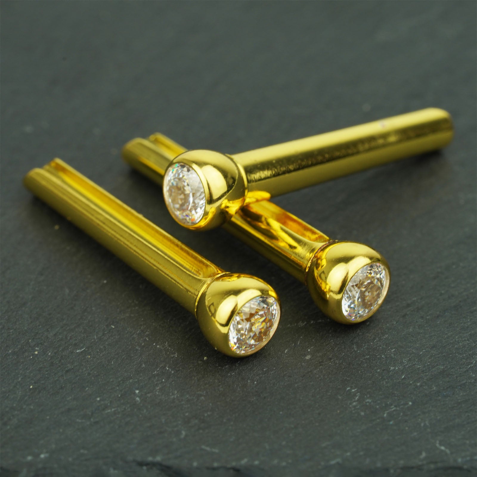 Acoustic Guitar Bridge Pins – Clear Diamond Inlays | Guyker