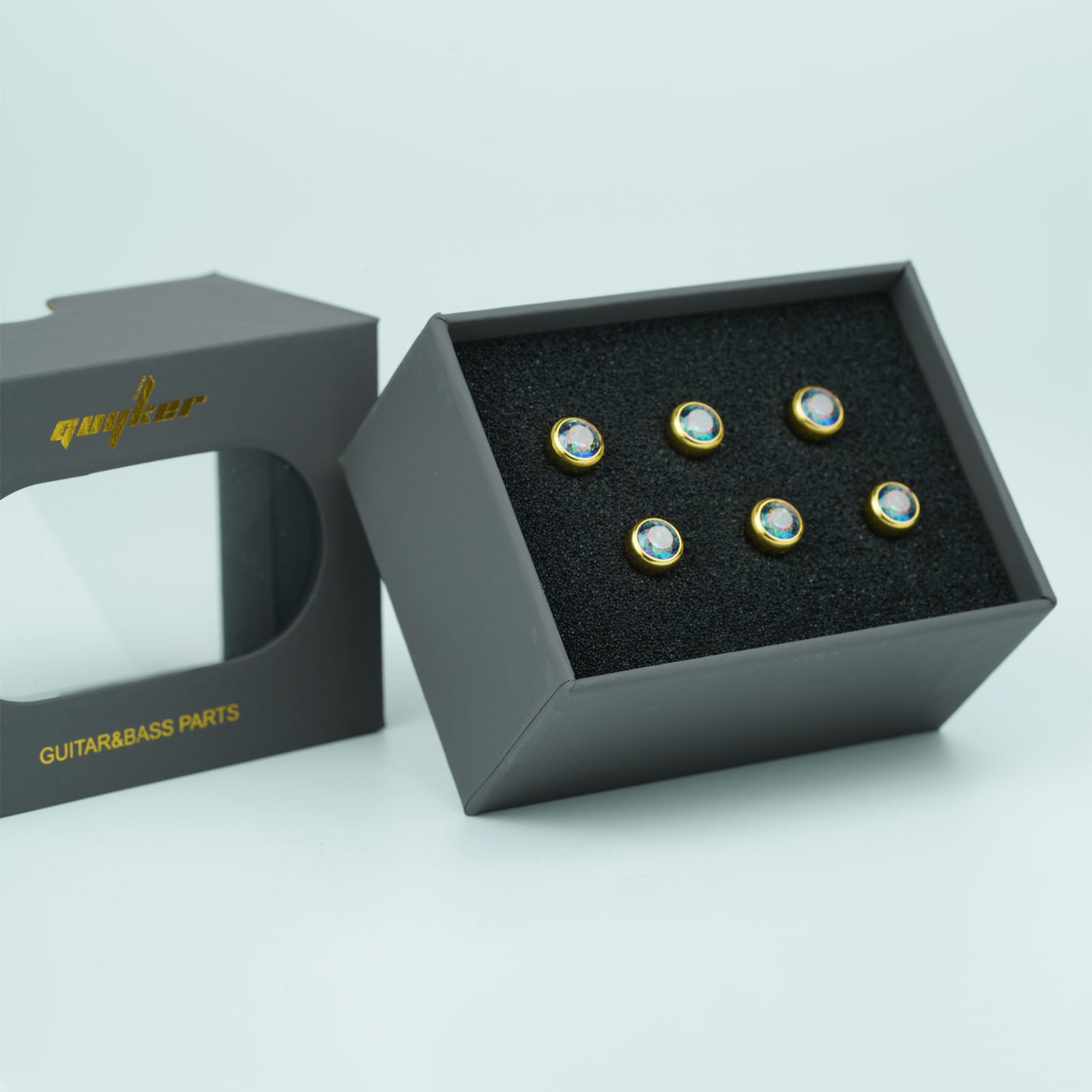 Acoustic Guitar Bridge Pins – Colored Diamond Inlays | Guyker