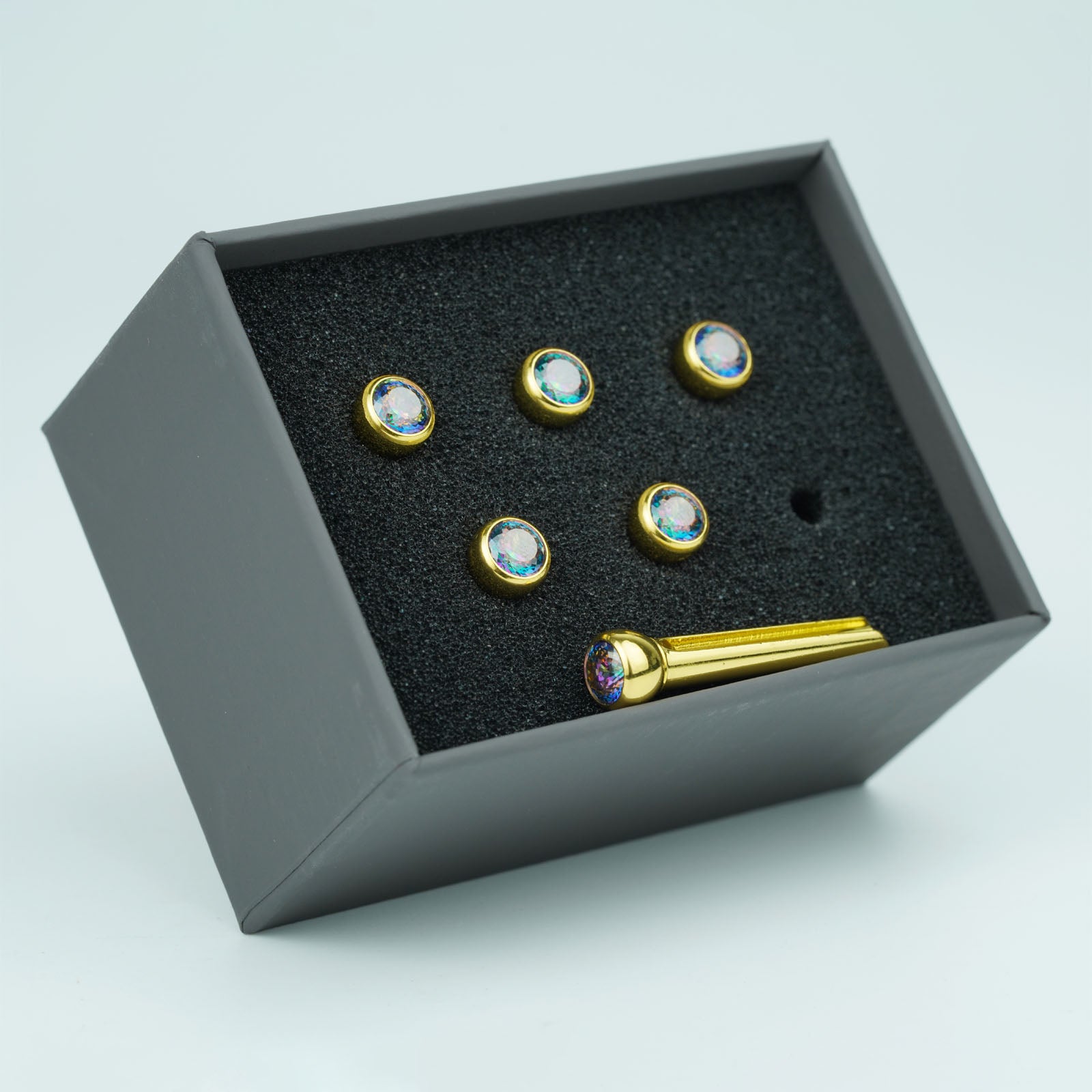 Acoustic Guitar Bridge Pins – Colored Diamond Inlays | Guyker