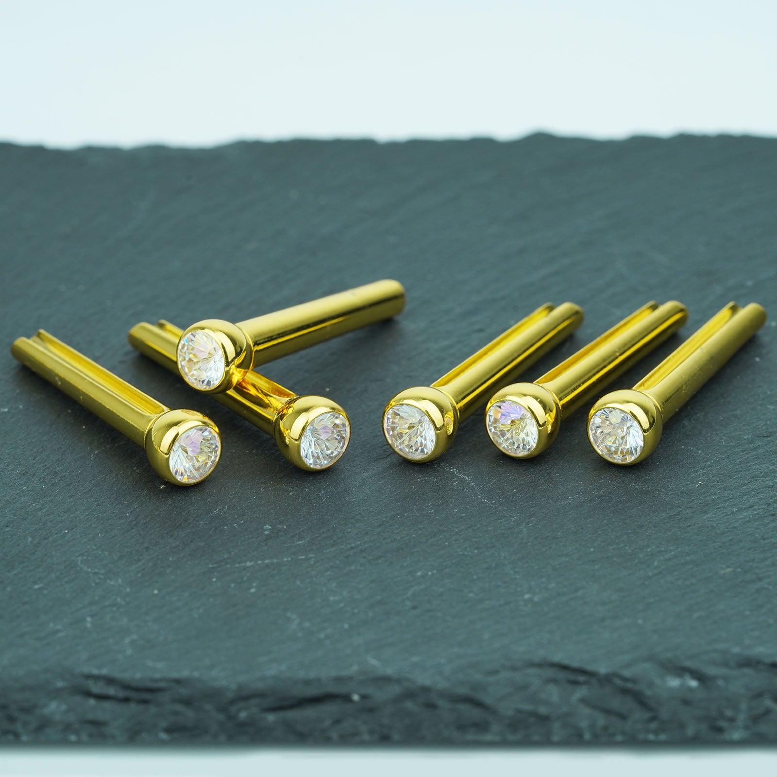 Acoustic Guitar Bridge Pins – Crystal Diamond Inlays | Guyker