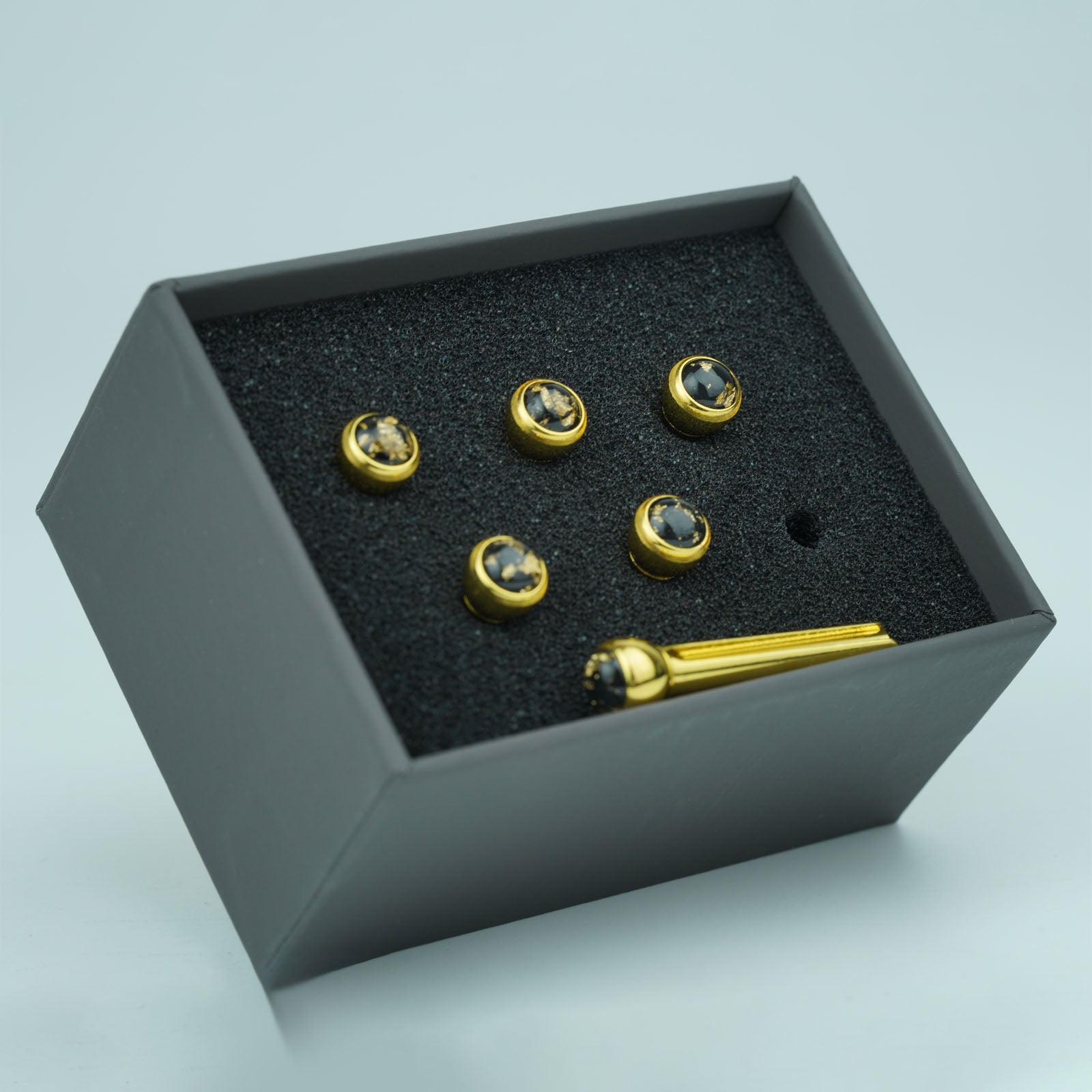 Acoustic Guitar Bridge Pins – Gold Foil Inlays | Guyker