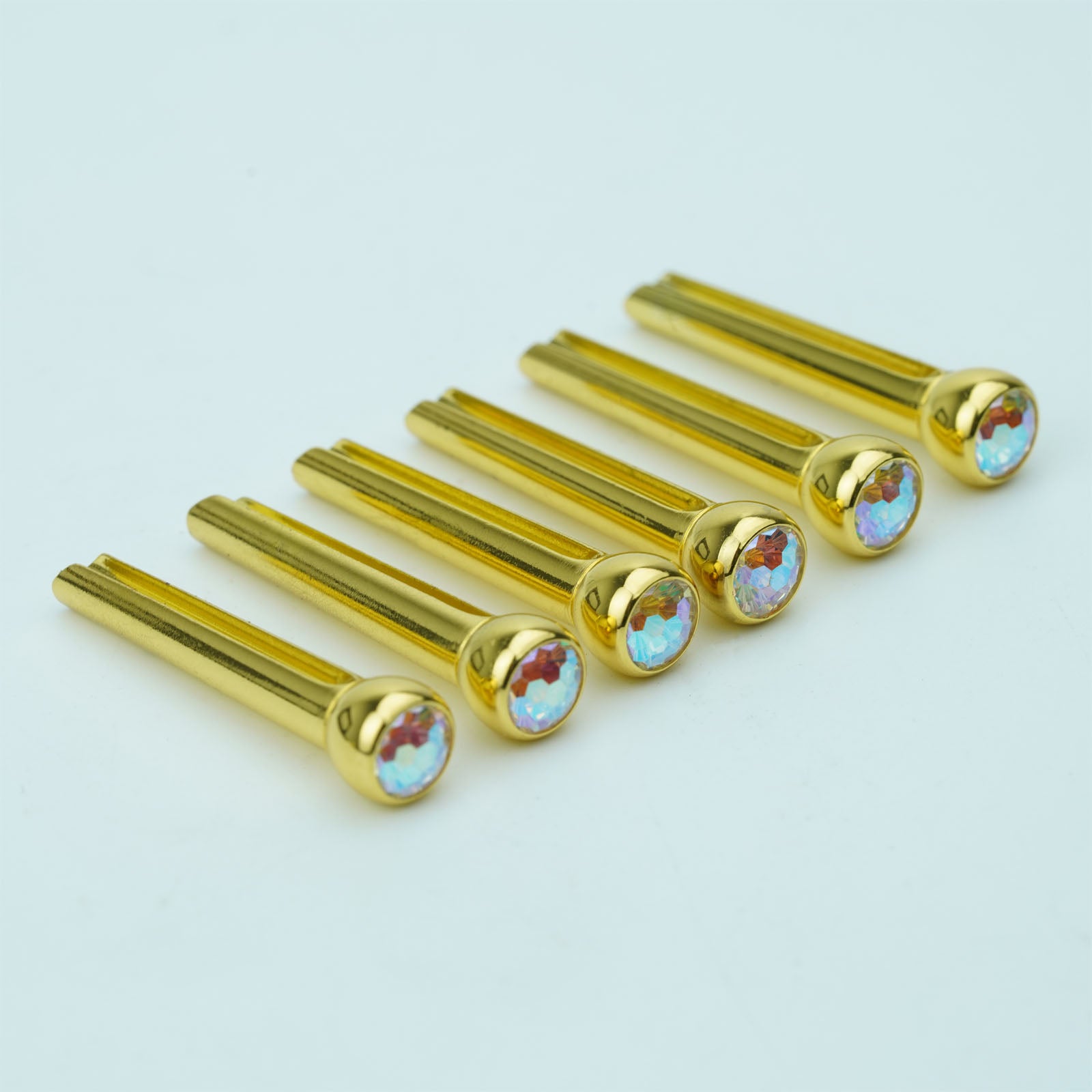 Acoustic Guitar Bridge Pins – Pink Diamond Inlays | Guyker