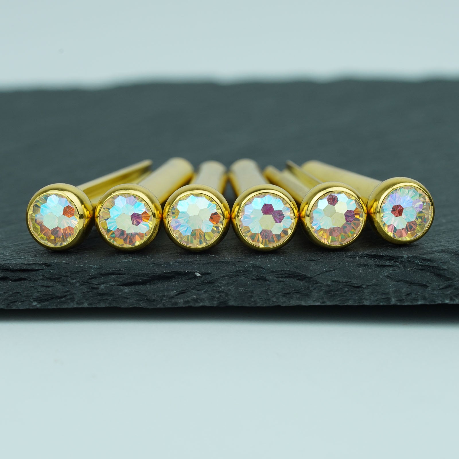 Acoustic Guitar Bridge Pins – Pink Diamond Inlays | Guyker