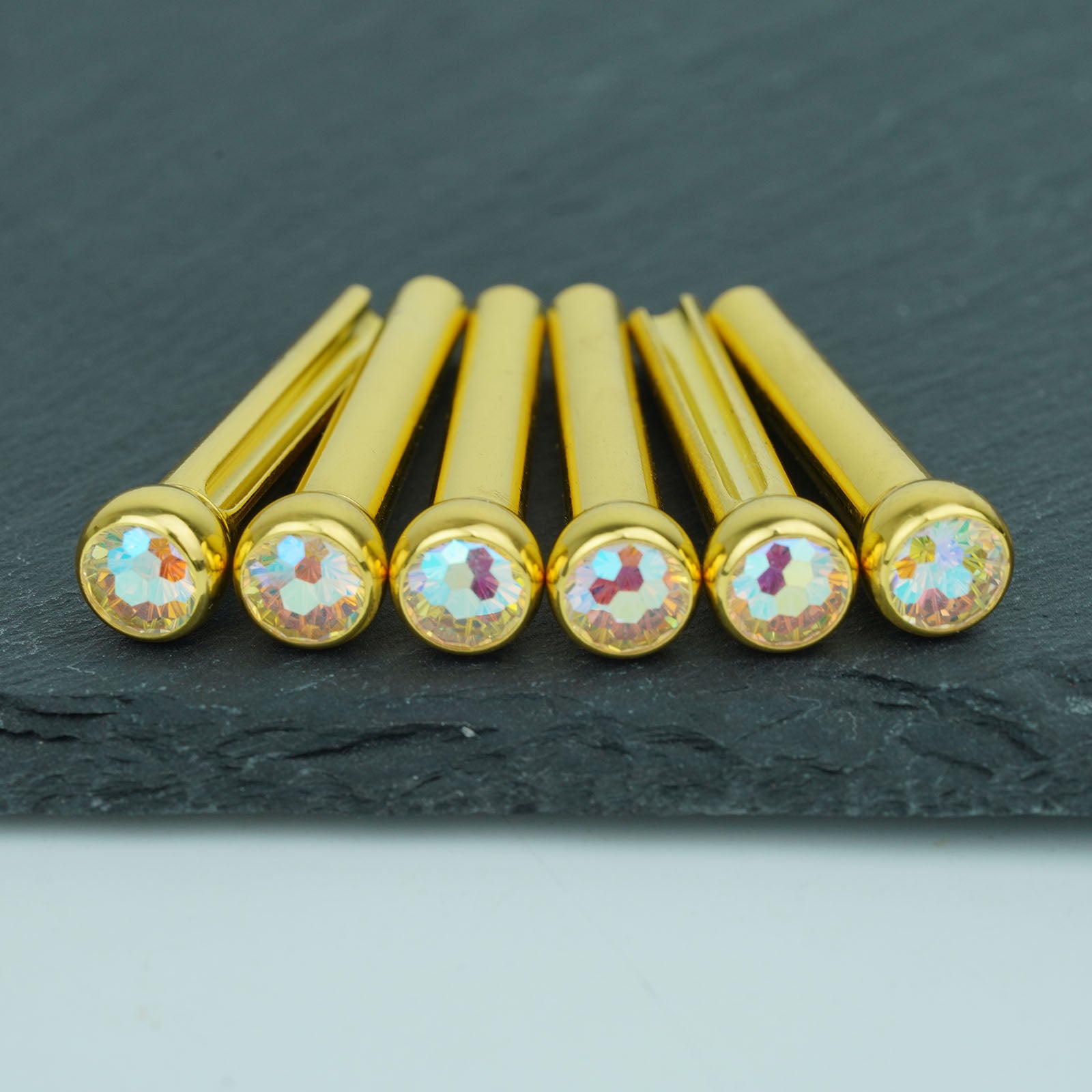 Acoustic Guitar Bridge Pins – Pink Diamond Inlays | Guyker