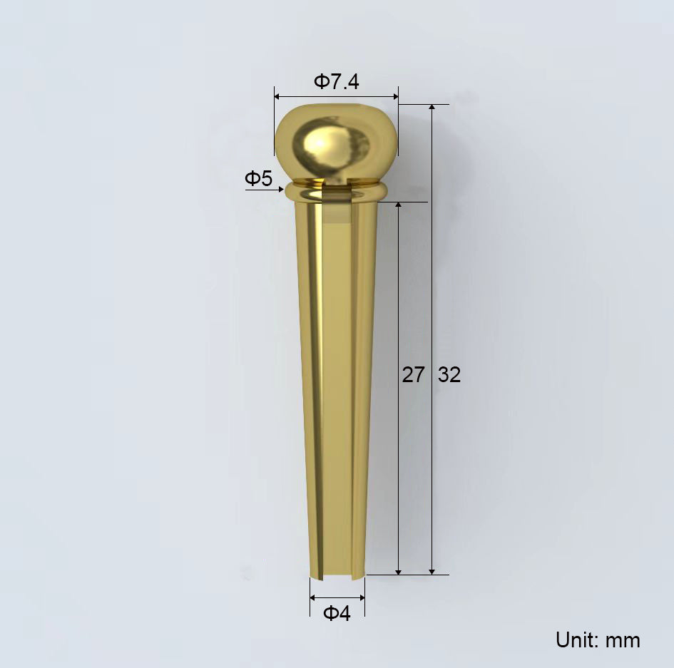 Acoustic Guitar Bridge Pins – Silver Foil Inlays | Guyker