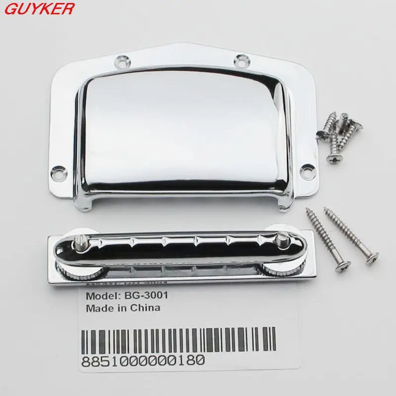 BG3001 Adjustable Fixed Chrome Bridge Tailpiece For Vintage Electric Guitar Replacement Tool And Cover