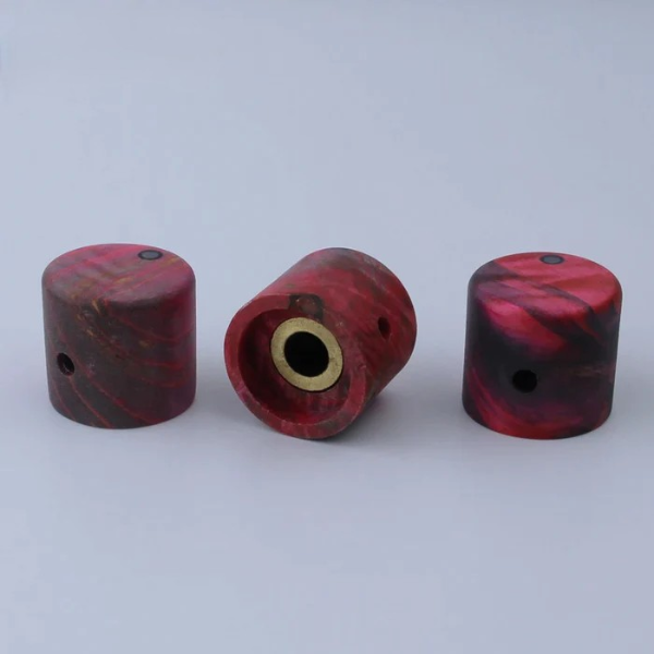Adjustable Natural Wood & Brass Shaft Control Knob Dia. 6mm for Guitar & Bass | Guyker