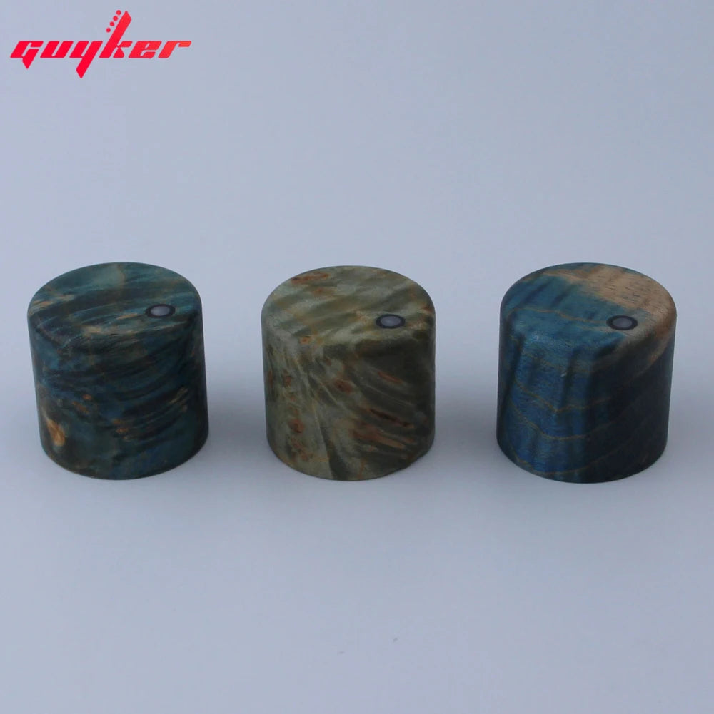 Adjustable Natural Wood & Brass Shaft Control Knob Dia. 6mm for Guitar & Bass | Guyker