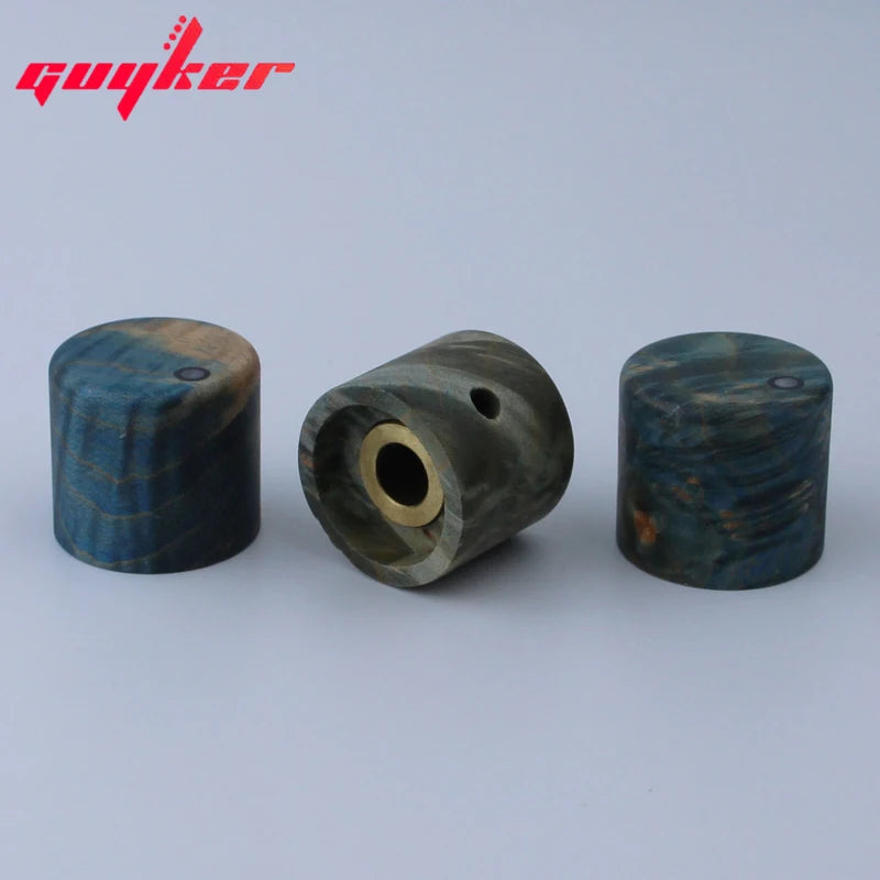 Adjustable Natural Wood & Brass Shaft Control Knob Dia. 6mm for Guitar & Bass | Guyker