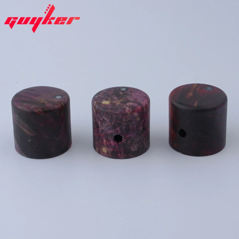 Adjustable Natural Wood & Brass Shaft Control Knob Dia. 6mm for Guitar & Bass | Guyker