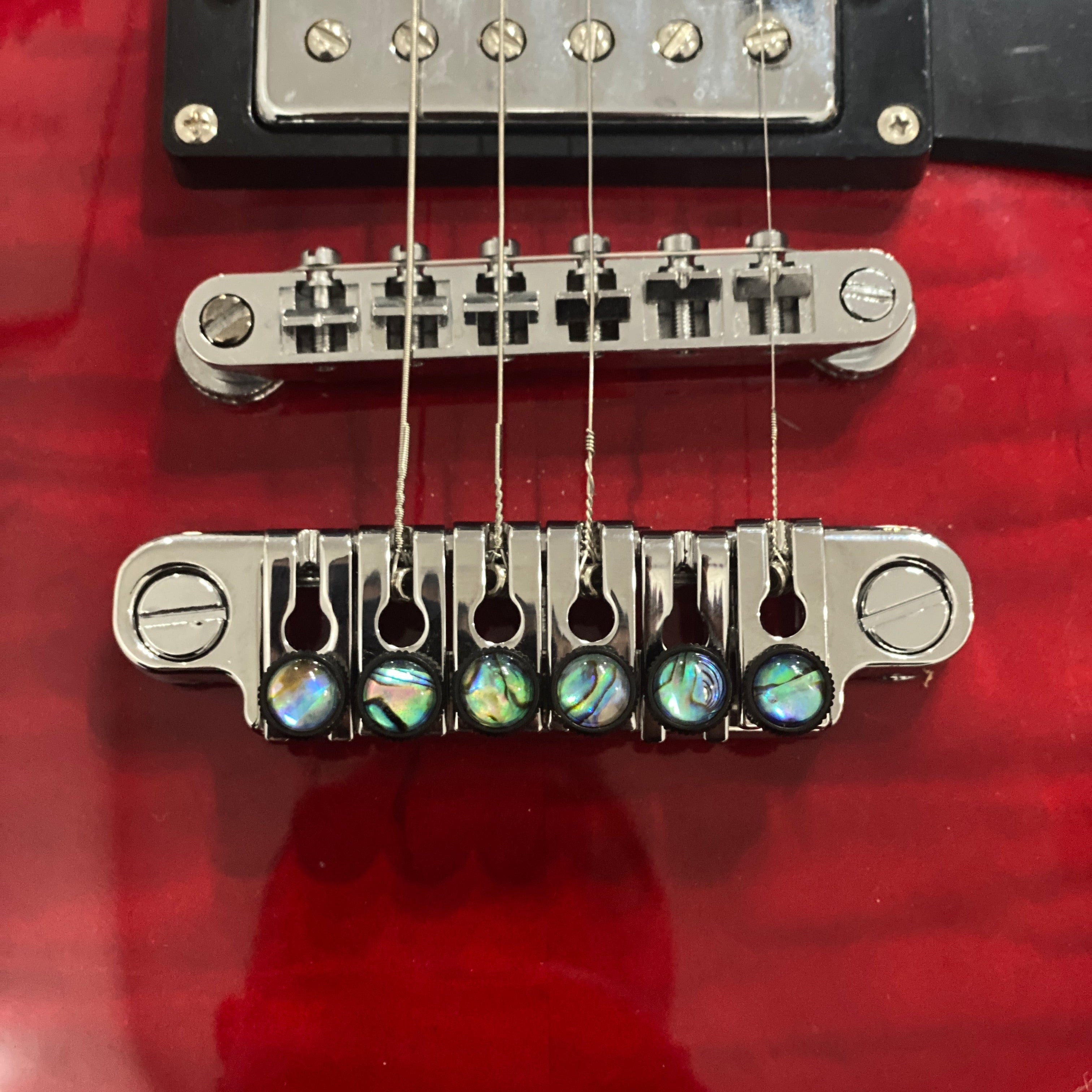 Adjustable Tailpiece Zinc Alloy with Abalone Brass Pegs Guyker