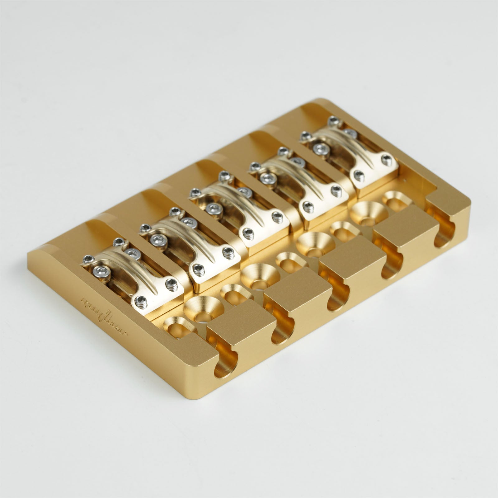 Aluminum Alloy Bass Bridge with Brass Saddles – 5 String Guyker
