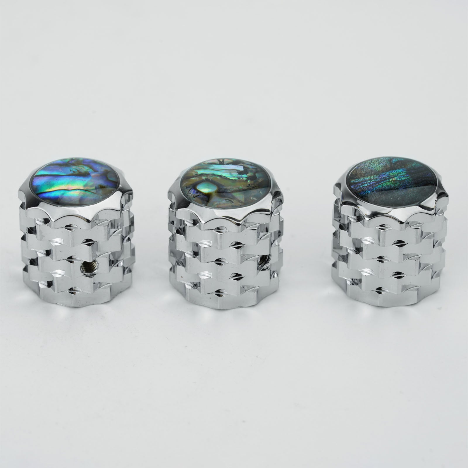 Aluminum Control Knob with Shell Inlay Dia. 6mm for Electric Guitar & Bass | Guyker