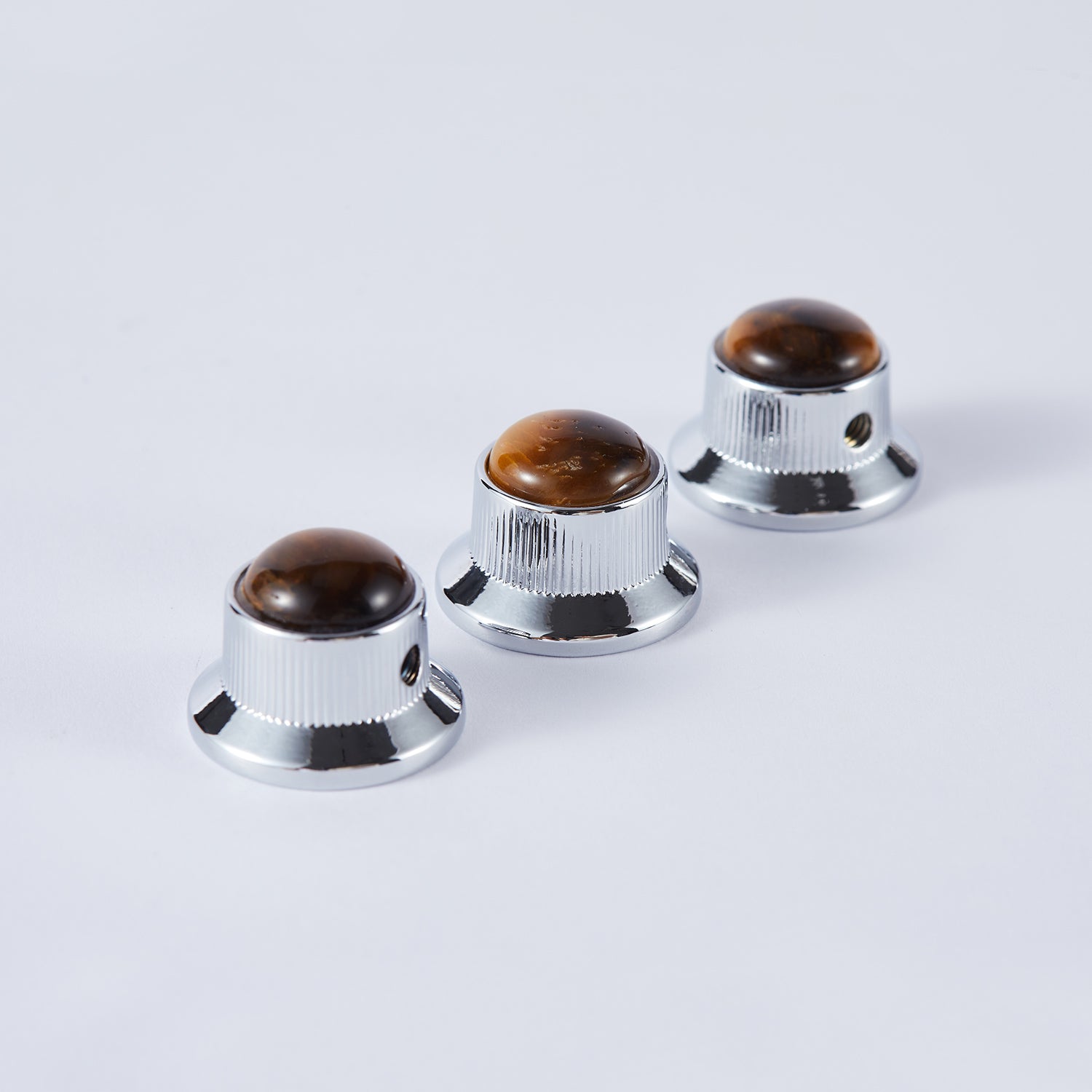 Amber Surface Metal Control Knobs Dia. 6mm for Electric Guitar & Bass | Guyker