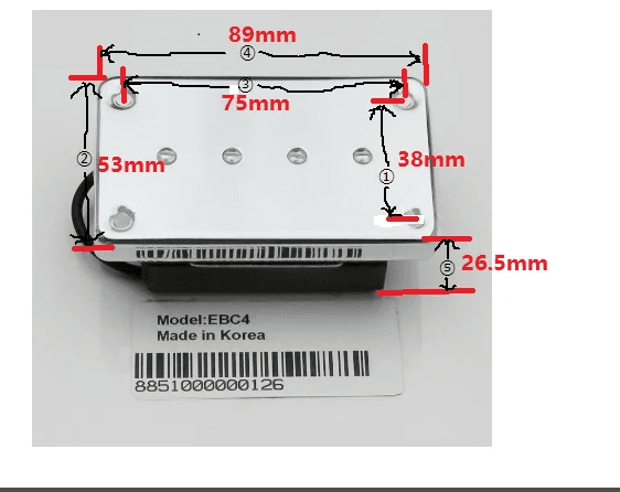 Artec Custom Hot 4-String Bass Pickup Chrome - Guyker
