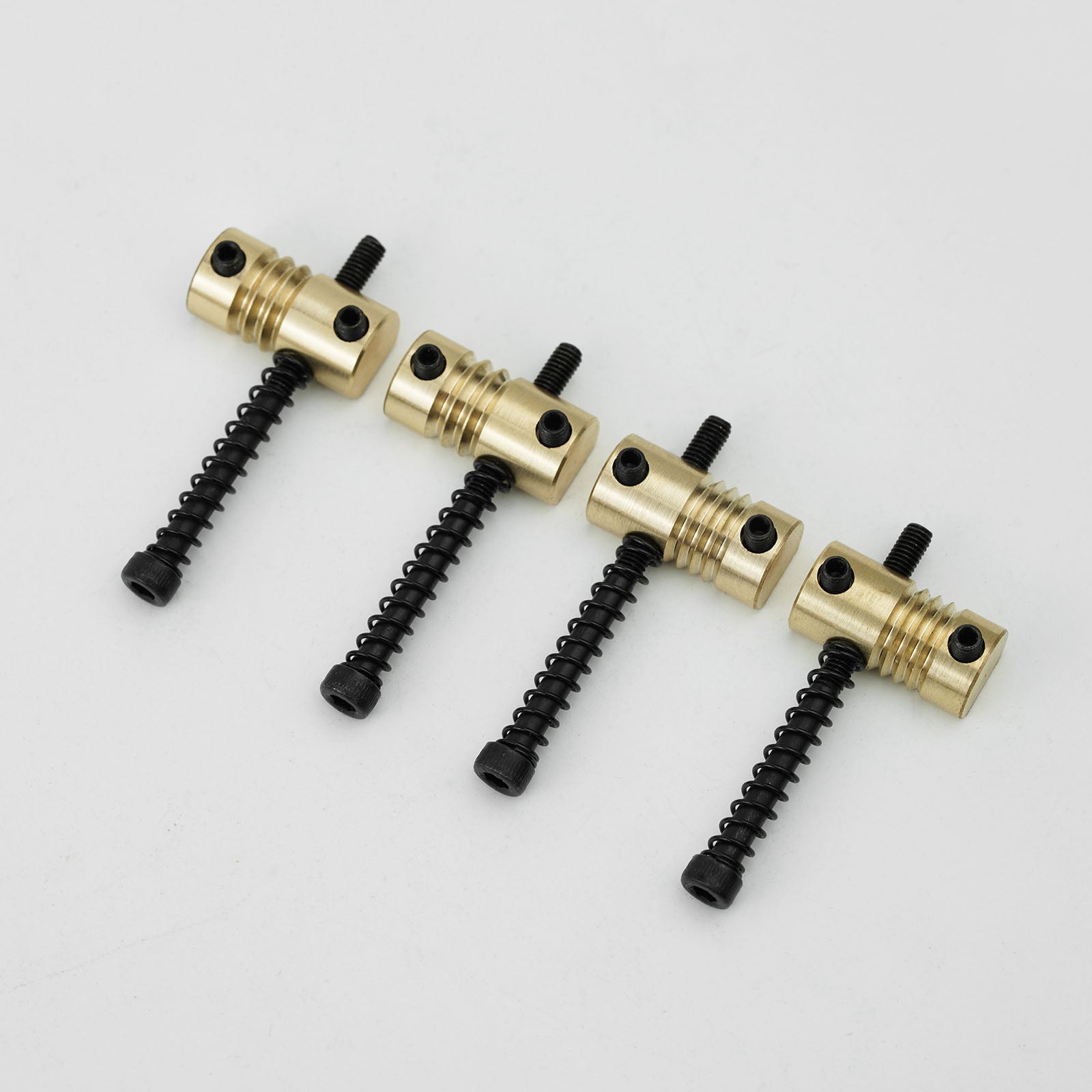 BS403-brass 4 PCs Highgrade String Pitch 19mm Brass Compensated Saddles Set with Wrench(black or chrome springs & screws)