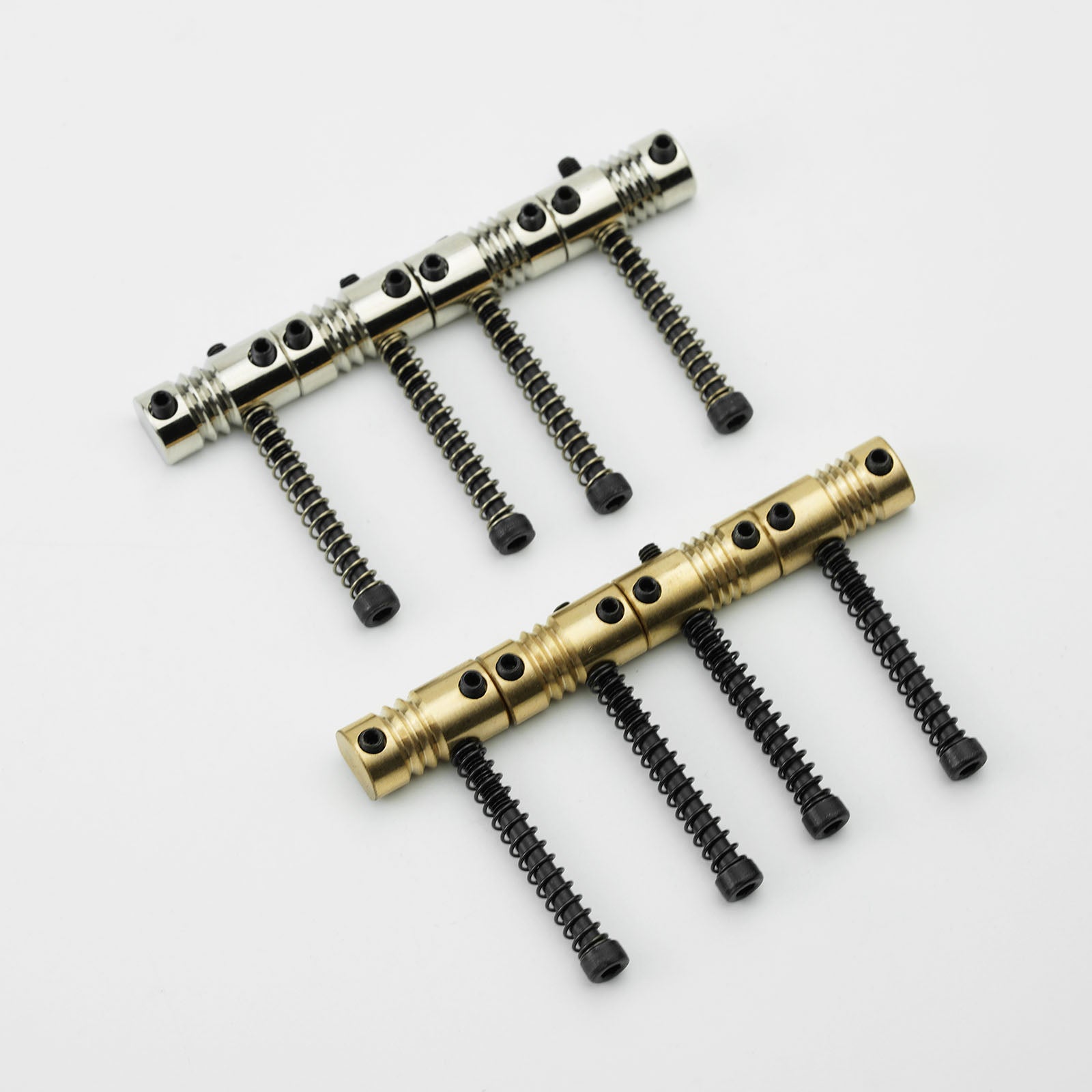 BS403-brass 4 PCs Highgrade String Pitch 19mm Brass Compensated Saddles Set with Wrench(black or chrome springs & screws)