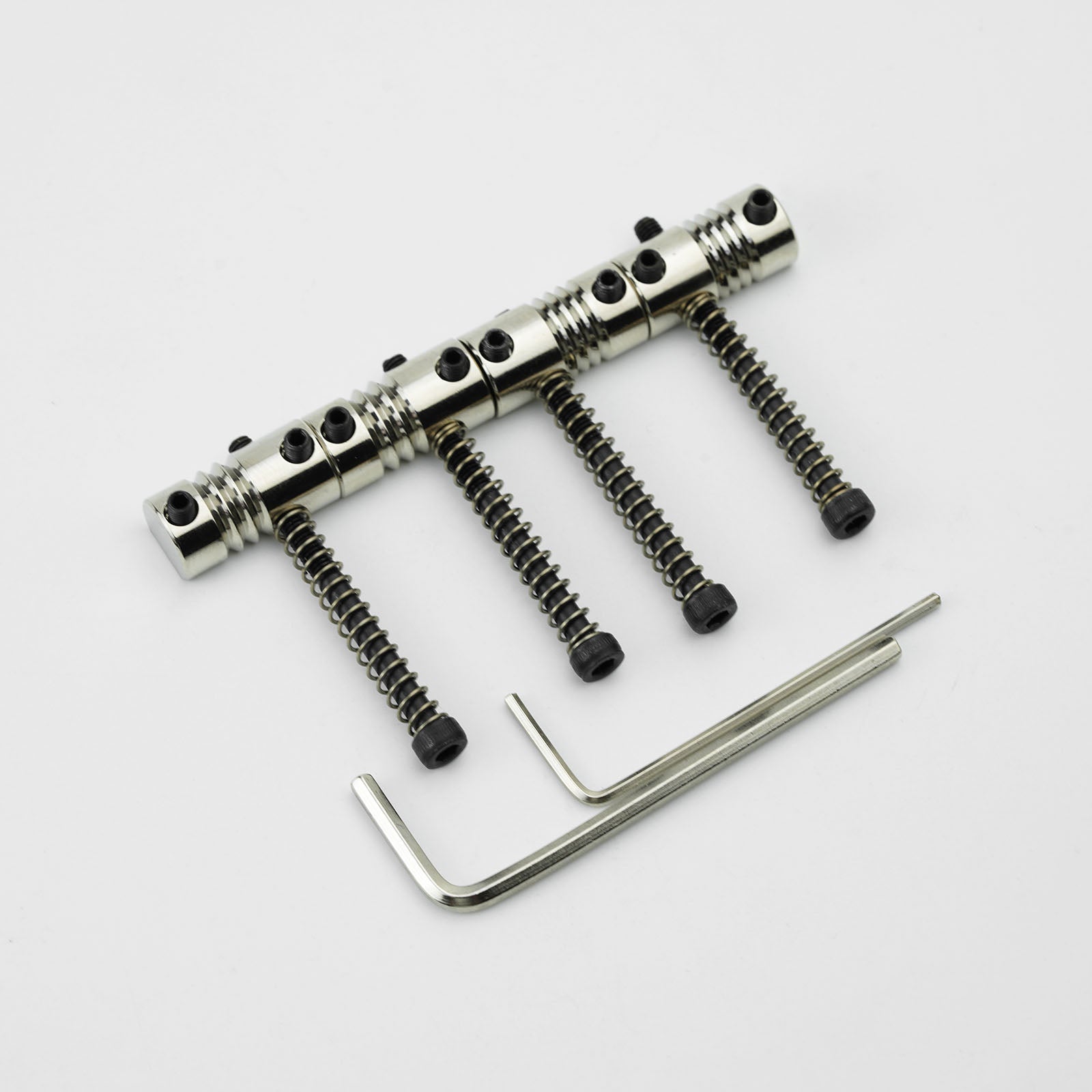 BS403-brass 4 PCs Highgrade String Pitch 19mm Brass Compensated Saddles Set with Wrench(black or chrome springs & screws)